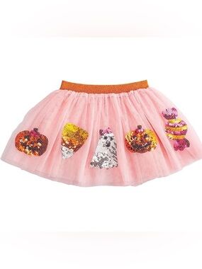 Mud Pie Pink Halloween sequin tutu size 12m-2t